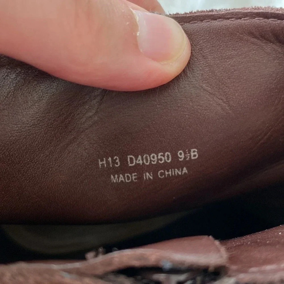 Cole Haan Rayna Suede Wedge Bootie Chestnut Brown Women Size 9.5 B - Picture 11 of 11